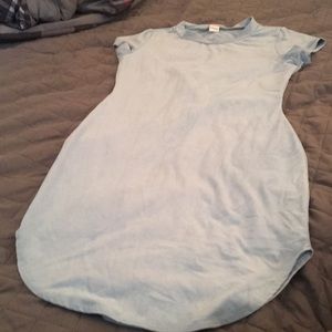 Sky Blue Suede Dress
